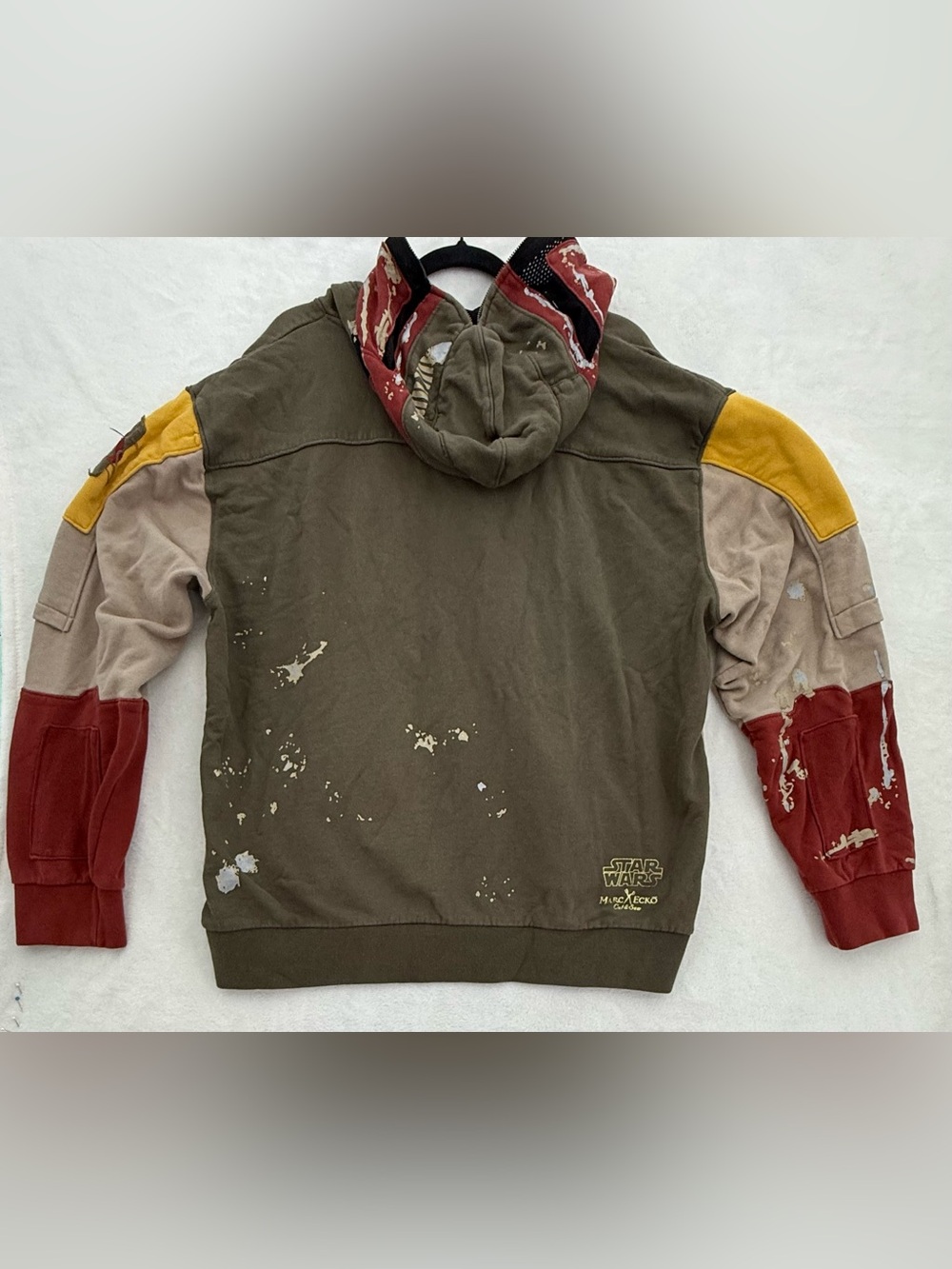 VINTAGE MARC ECKO STAR WARS BOBA FETT FULL ZIP HOODIE XXL 2X HOODIE SWEATSHIRT - Picture 9 of 11